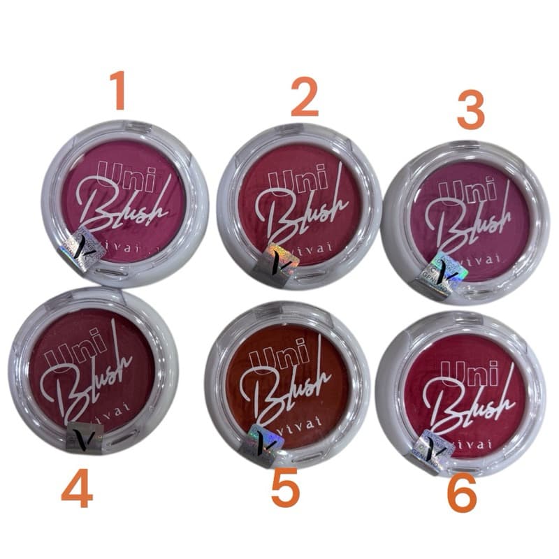 Uni Blush Vivai Blush Facial Alta Cobertura Longa Duração Pigmentação leve a média 1032.1.1