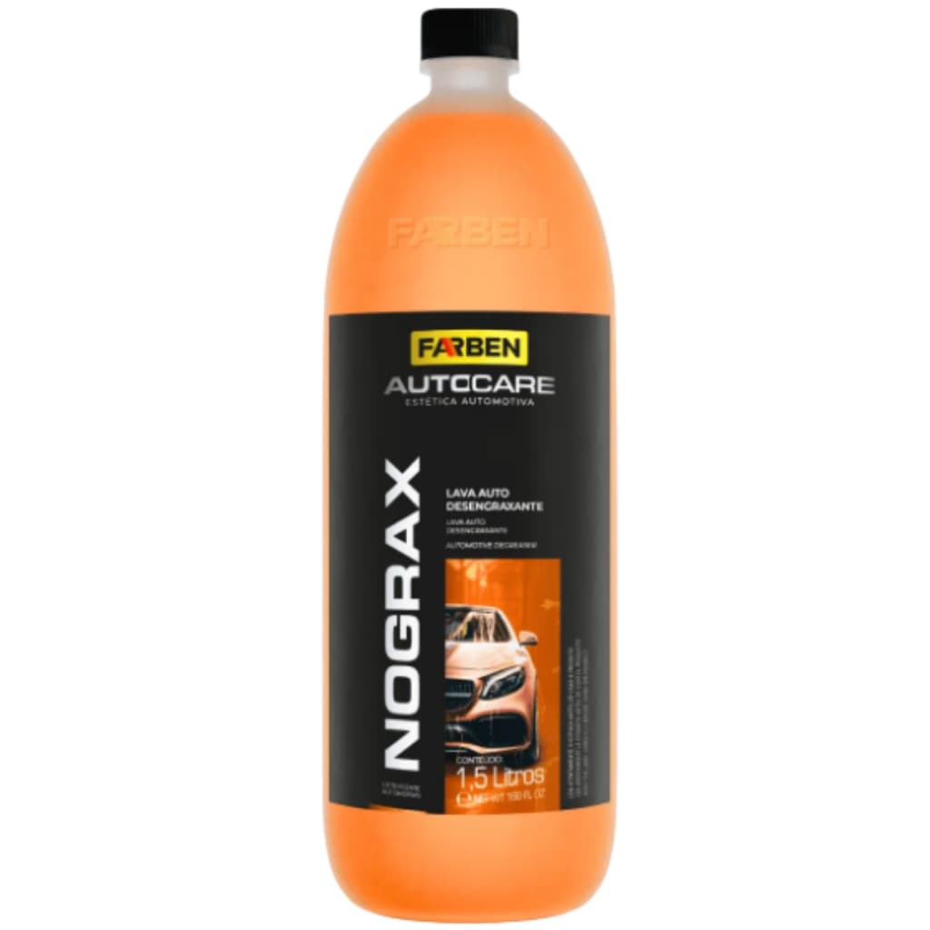 Nograx Desengraxante Farben Lava Auto 1,5L Espuma Intensa Limpeza Automotiva