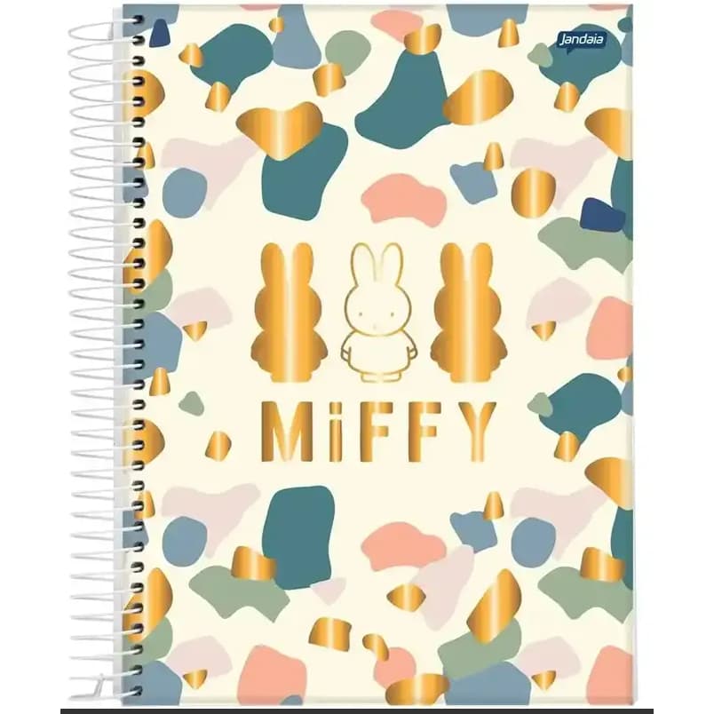Caderno Universitário Miffy 1 Matéria 80 Folhas Jandaia