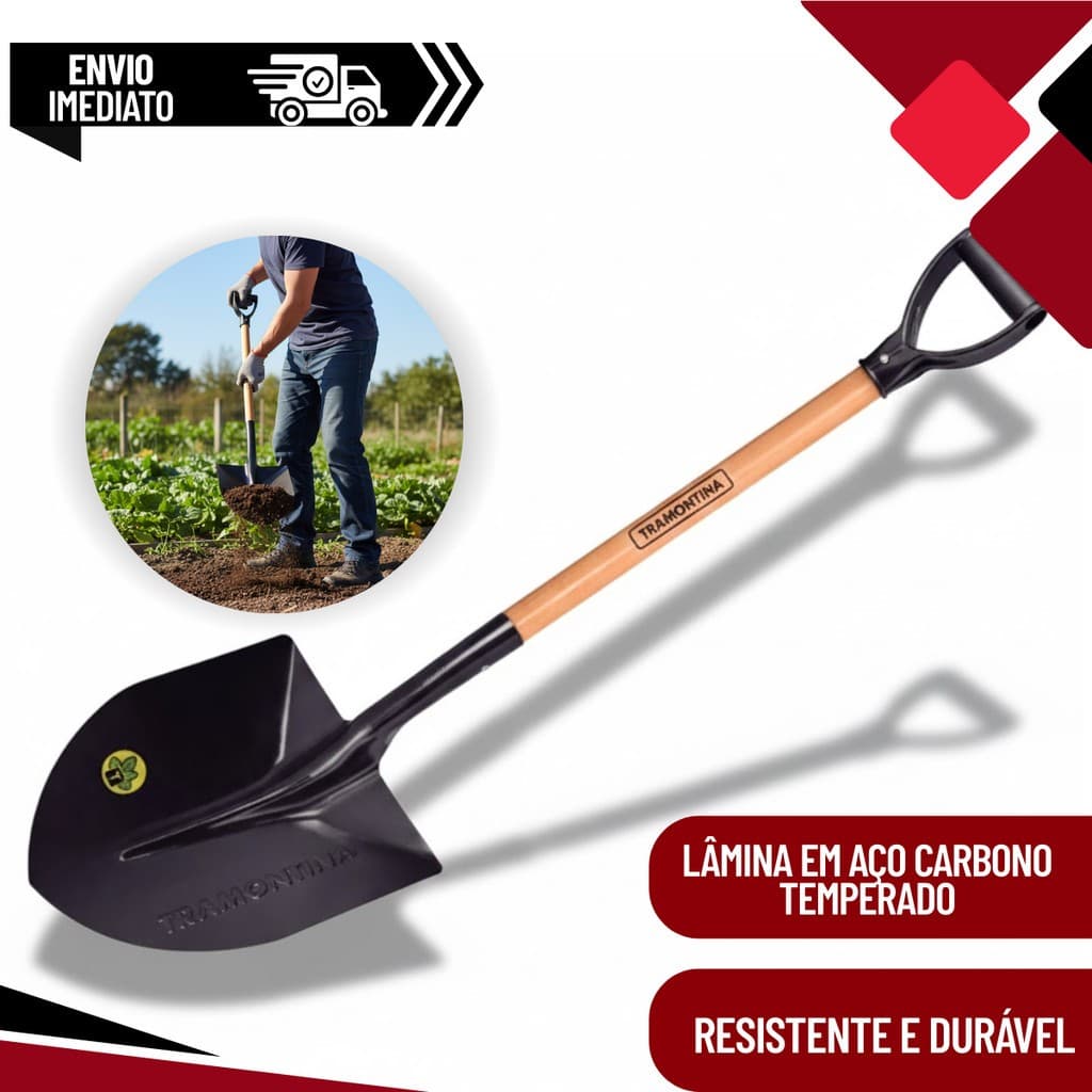 Pá de Bico com Cabo Tramontina – Resistente, Prática e Ideal para Jardinagem e Obra
