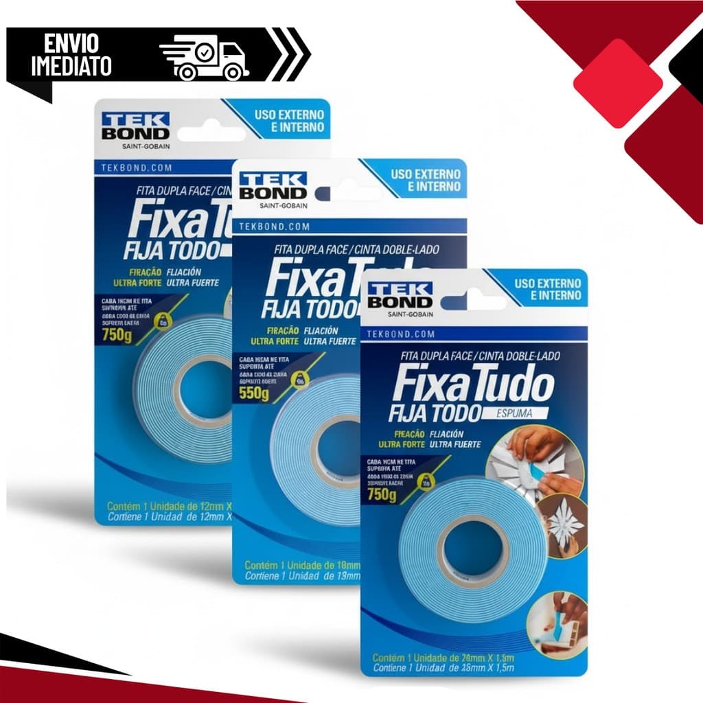 FITA DUPLA FACE ESPUMA TEKBOND
