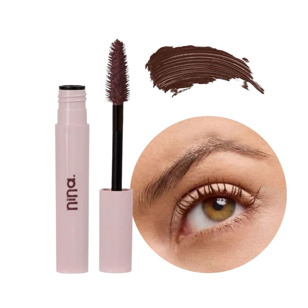 Máscara De Cílios Alonga e Define Marrom (Brown) - Nina Makeup