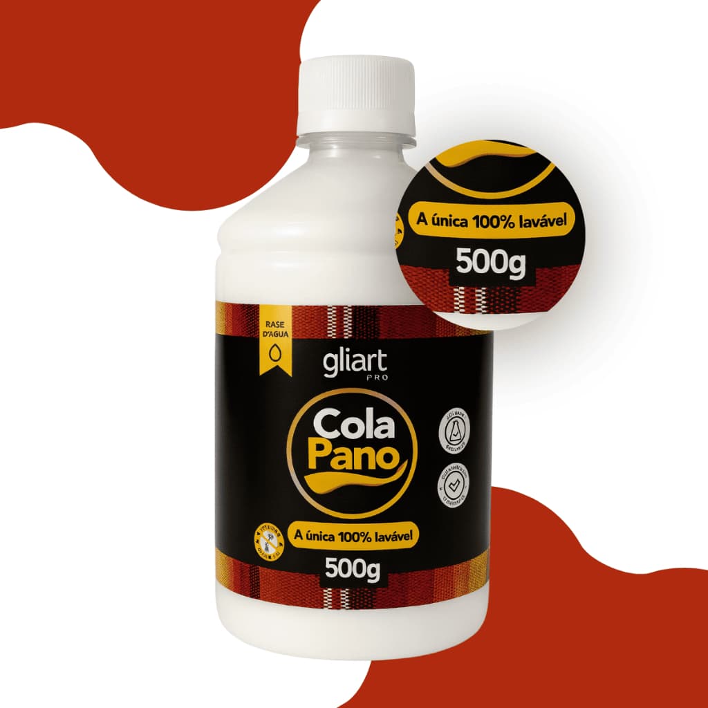 Cola Pano Para Tecido 500g Gliart Artesanato E Costura Fixação Para Projetos Manuais Cola Para Aplicações Em Tecido Arte