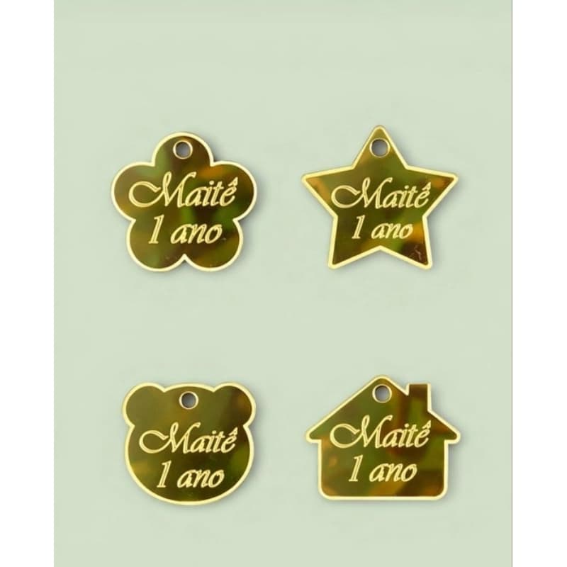 Tag Personalizada dourado – Tema Infantil