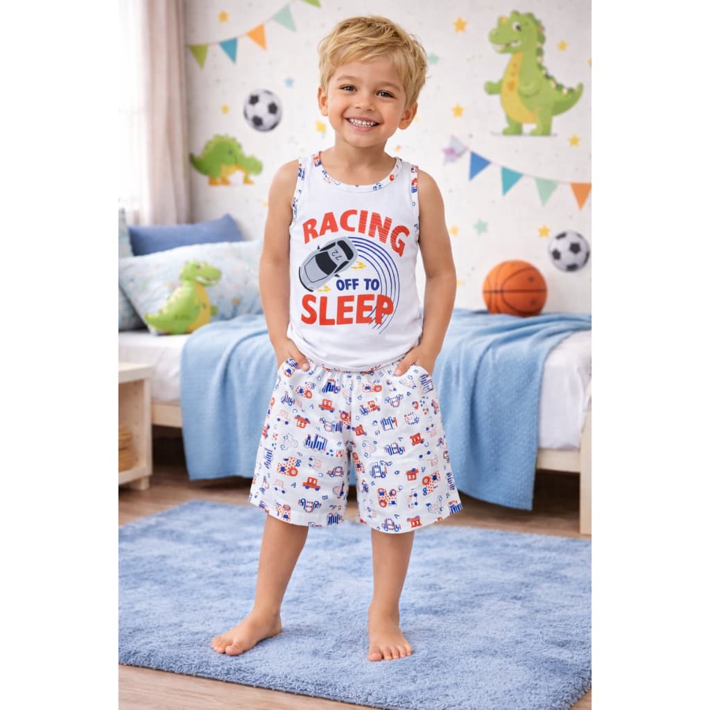 Conjunto menino tema Carros, Festa do Pijama, Roupa Infantil, roupa de dormir