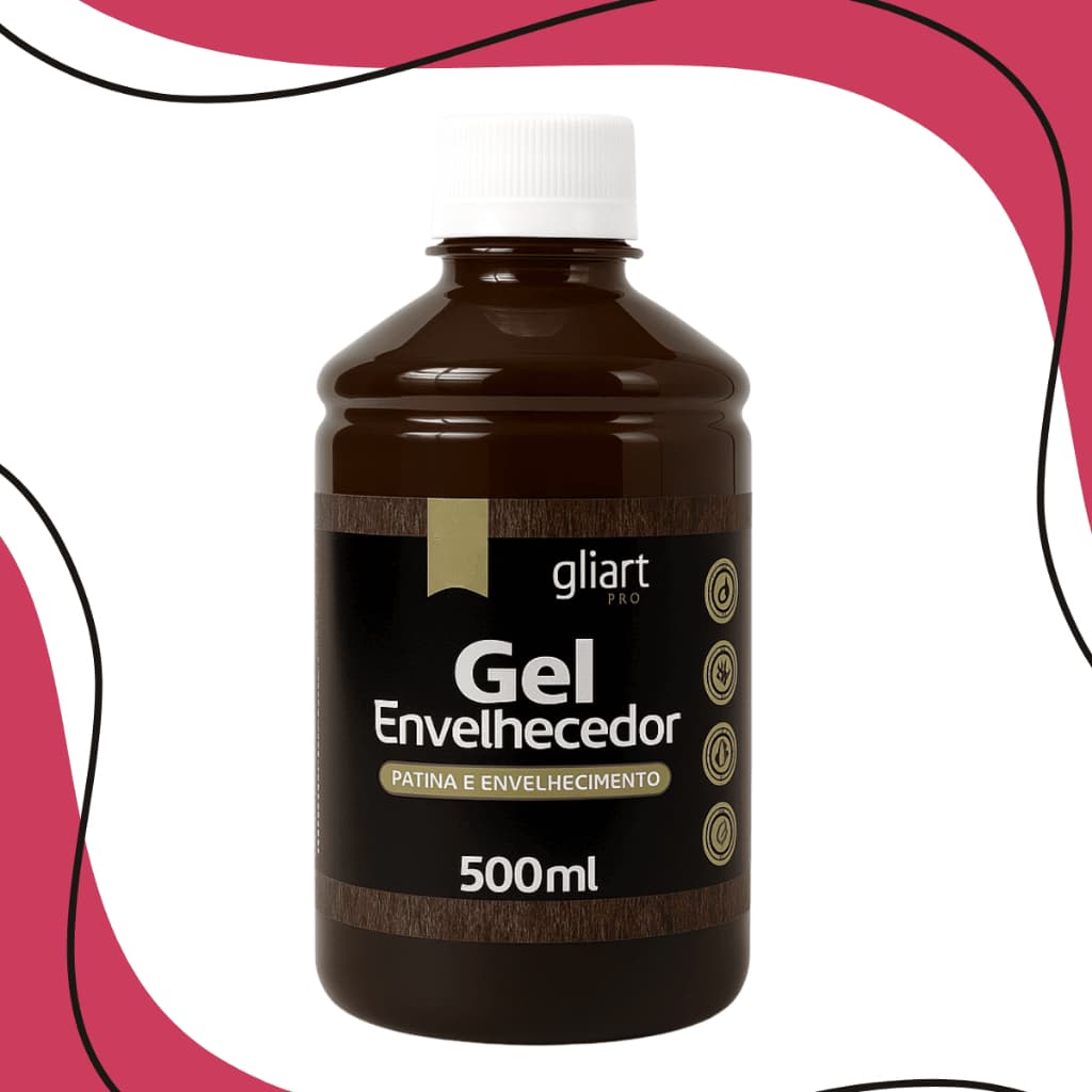 Gel Envelhecedor Acrílico Base De Água Tabaco Gliart 500ml Artesanato Pátina Gel Acrílico Fosco