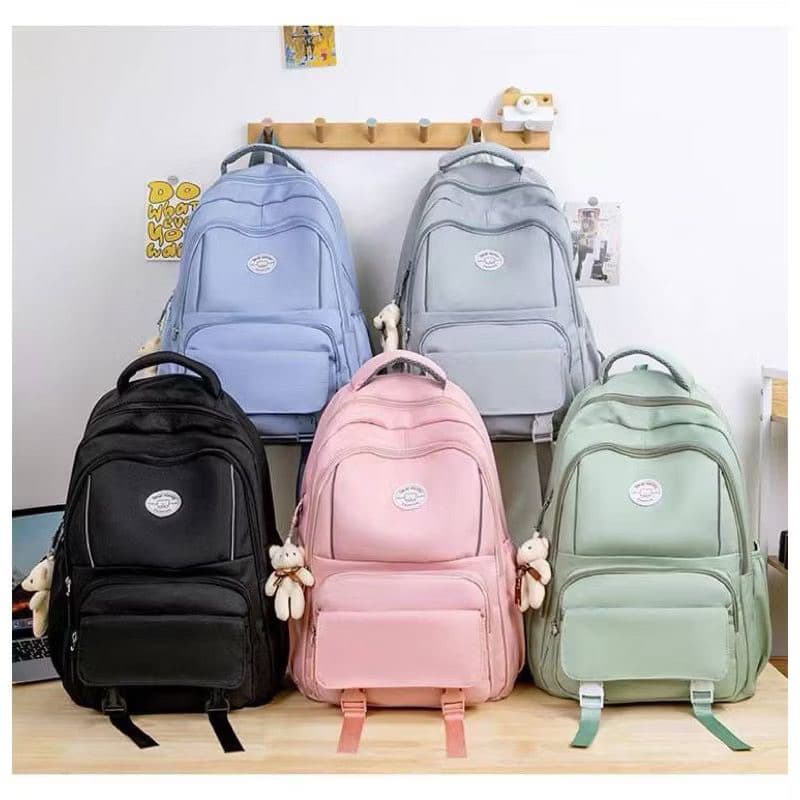 Mochila Feminina Escolar Passeio Coreano Grande Capacidade Sem Chaveiro Impermeável