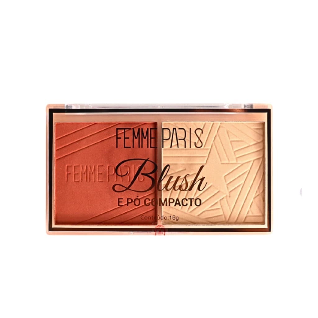 Duo Blush e Pó Compacto Femme Paris 16g