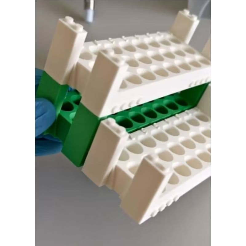 Suporte Modular Conectável para Frascos – Organização Inteligente para seu Laboratório!