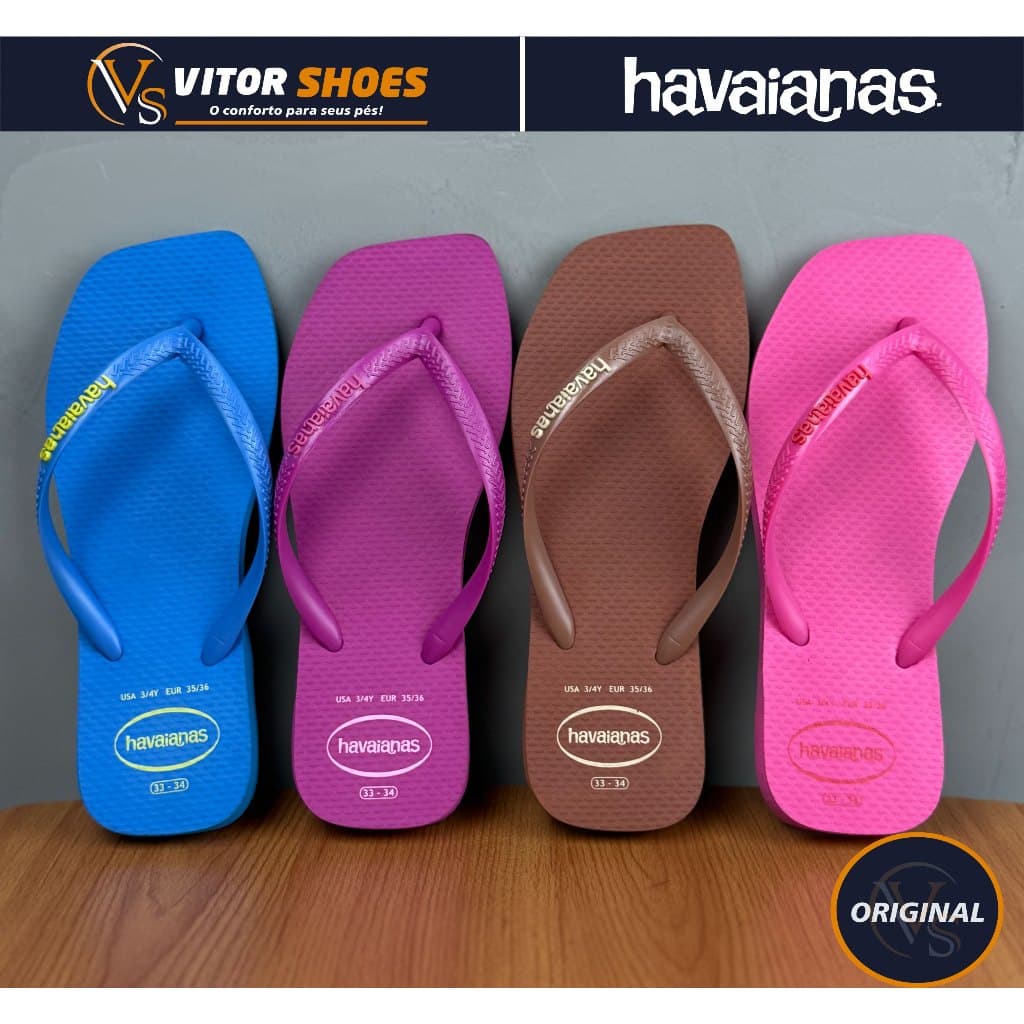 Chinelo Havaianas Square Logo Pop Up | Original Havaianas