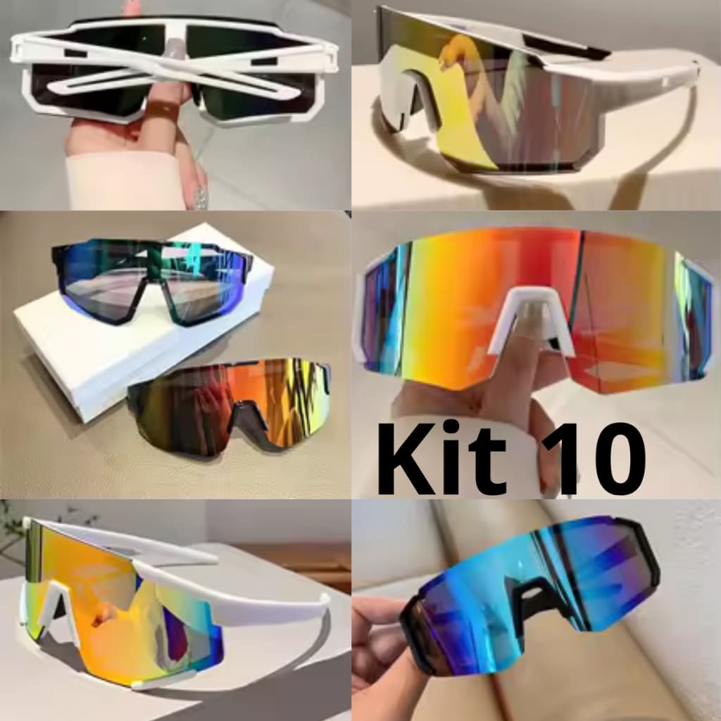 Kit 10/5/3 Óculos Esportivos Profissionais – Lentes Coloridas Anti-Reflexo Preço Atacado