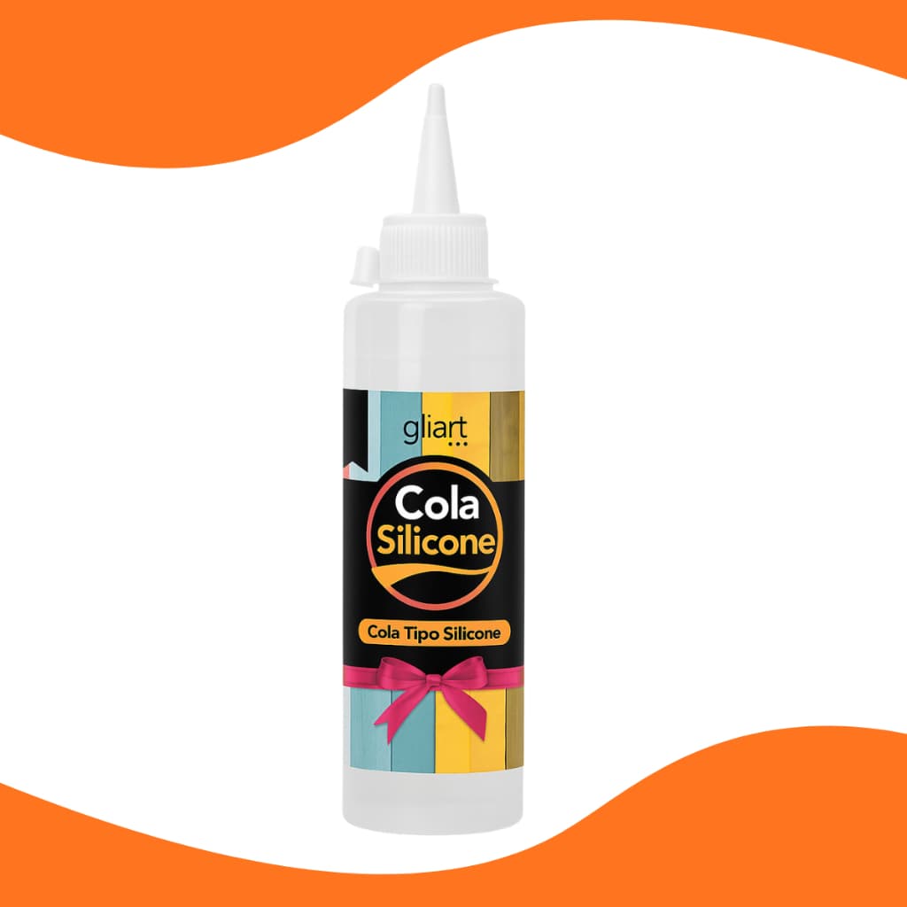 Cola Silicone 100g Líquida para Artesanato com Bico Aplicador Alta Fixação e Secagem Rápida