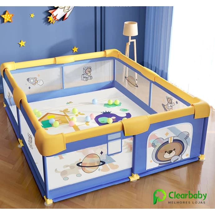 Cercado Infantil Dobrável para Bebê com Espaço Amplo para Brincar 180x120cm 200x150cm