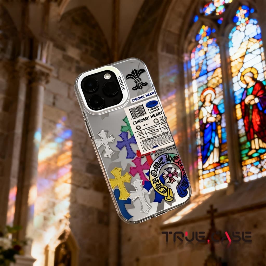 Capinha Capa de IMD cruz de tendência Para iPhone 11 14 15 16 12 17 13 pro max 7/8 plus produto em alta