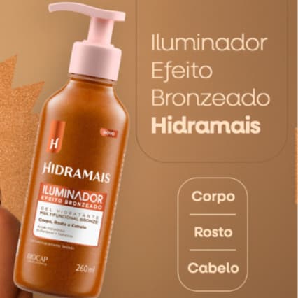 ILUMINADOR EFEITO BRONZEADO | CORPO, ROSTO E CABELO 260ml - HIDRAMAIS