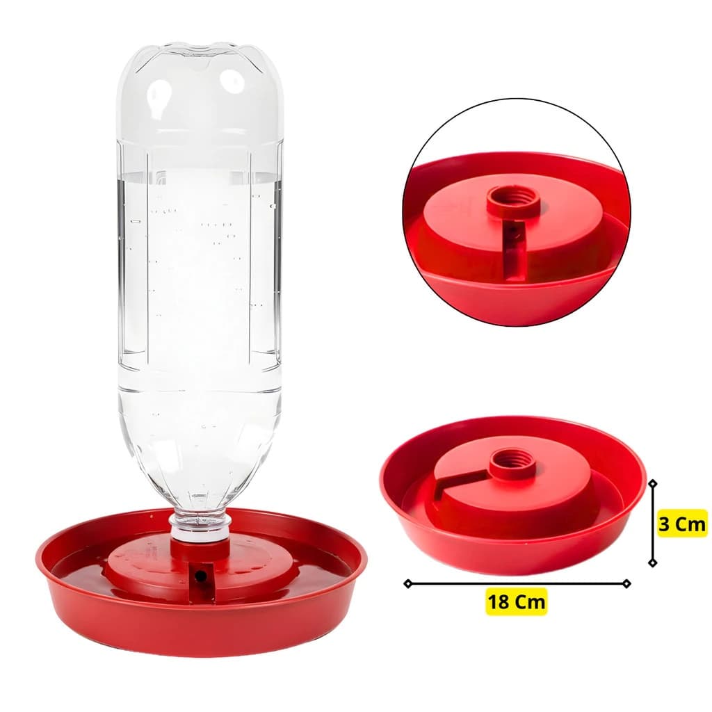 Kit 3 Bases Bebedouro Automático P/ Aves: Galinha, Pintinho, Codornas, Patos E Gansos.
