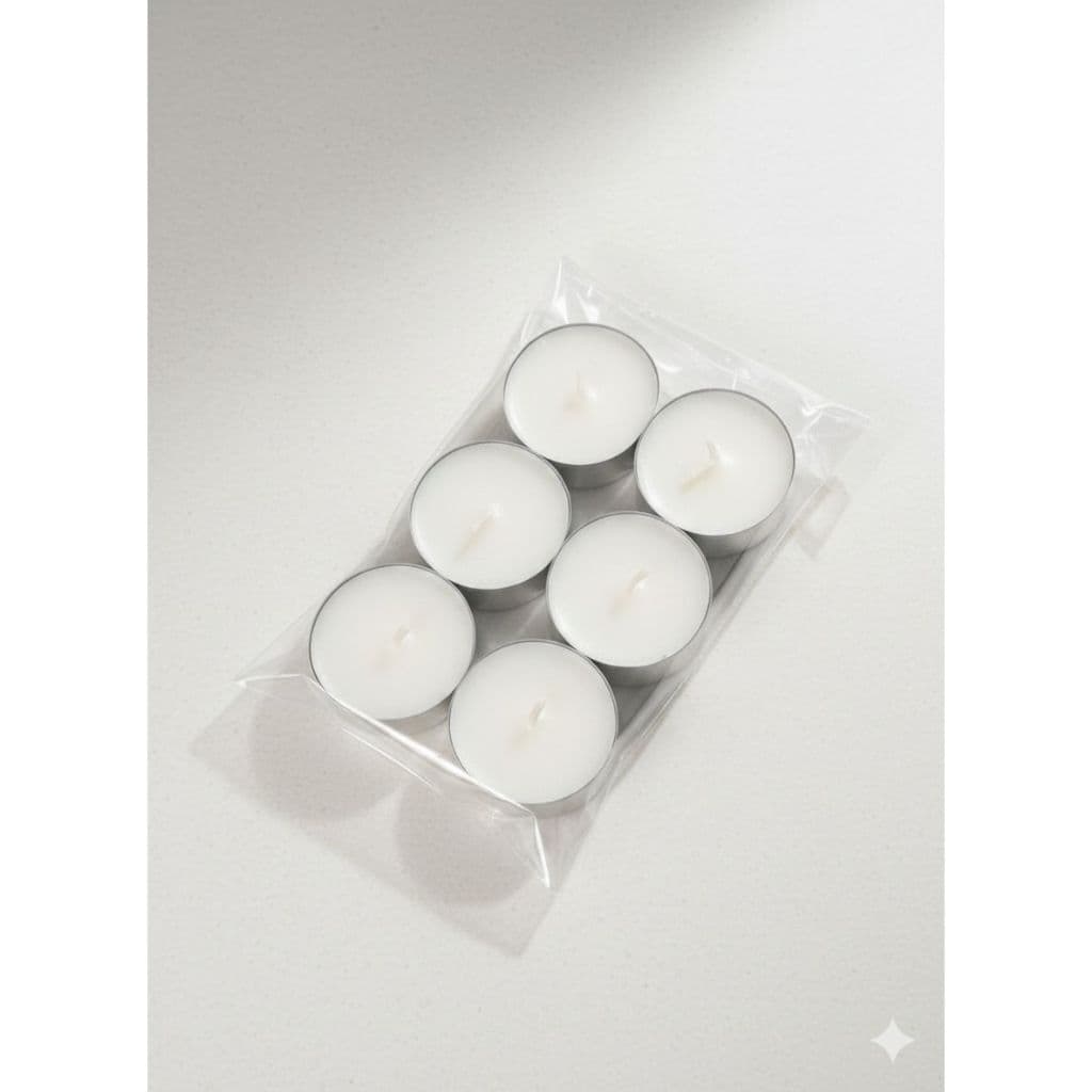 Kit 6 Velas Tealight Sem Parafina