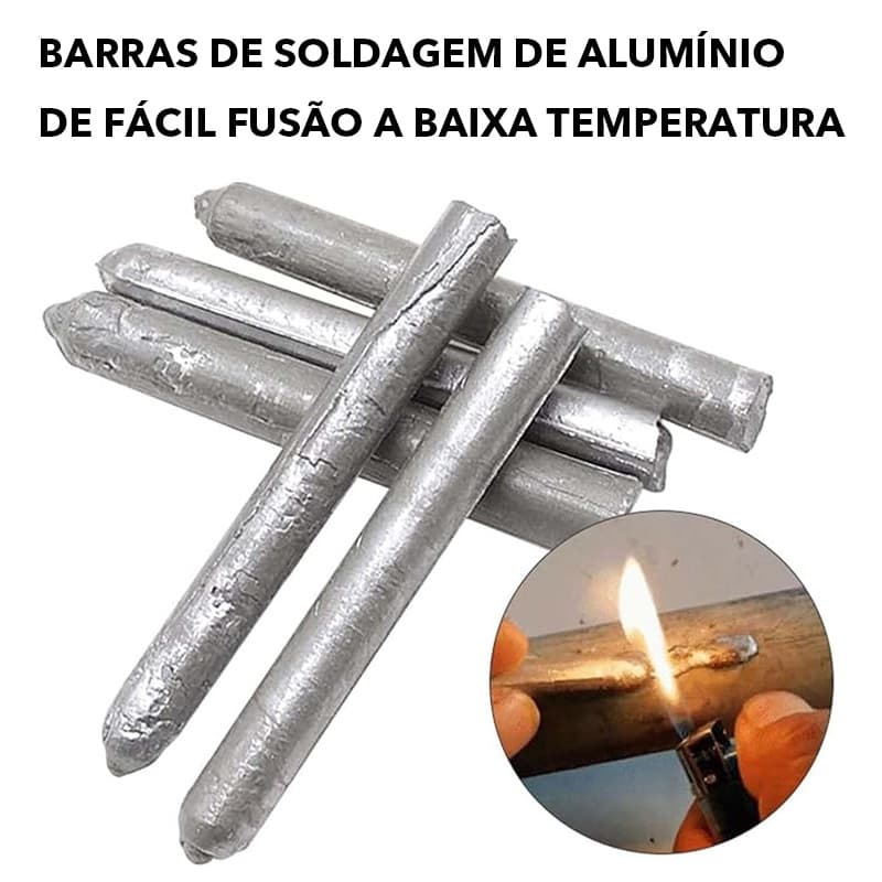 Kit 12 Haste de solda baixa temperatura,solda,cobre,ferro,alumínio,reparo,kit de agente fusível,solda,haste de solda