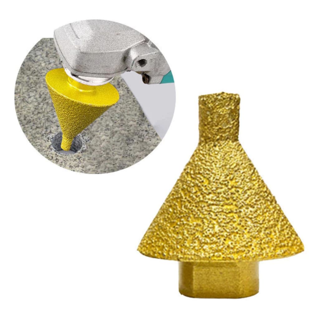 M10/M14 Rosca Diamante Chanfro Bit Telha Cabeça De Moagem Chanfradura Broca Cone De （38 / 50mm）