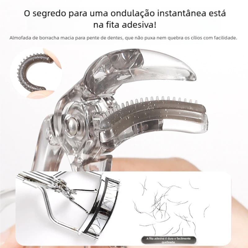 Curvador de Cílios Rápido e Conveniente - Transparente, Ferramenta de Extensão de Cílios