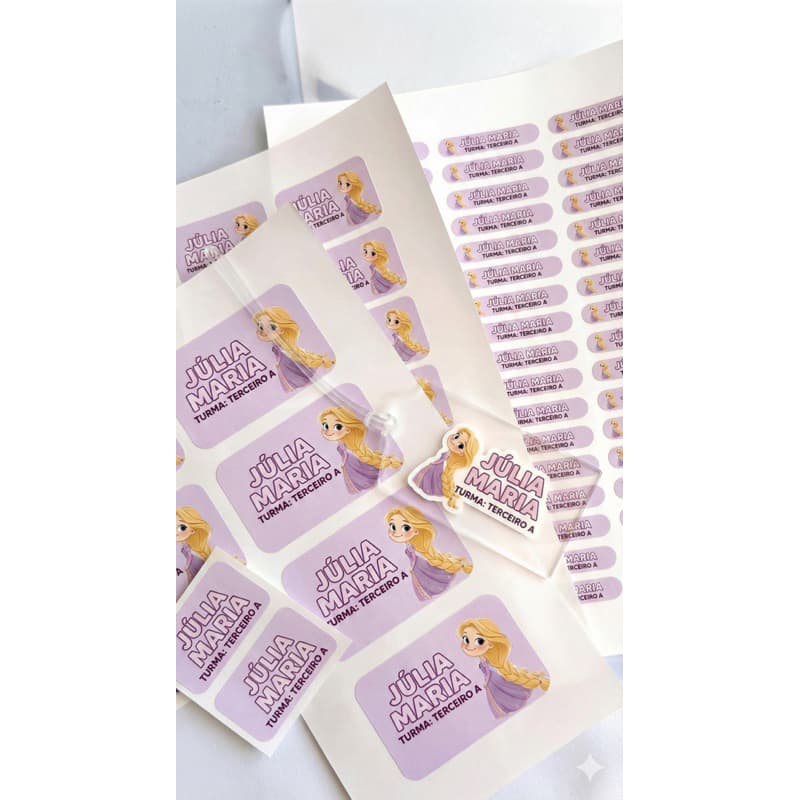 Etiquetas Escolares Personalizadas | Adesivos de Identificação | Material Escolar | Etiqueta de Lápis e Caderno