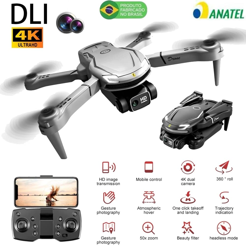 DLI Mini Drone V88 Profissional Dual Camera com Wifi 2 Baterias