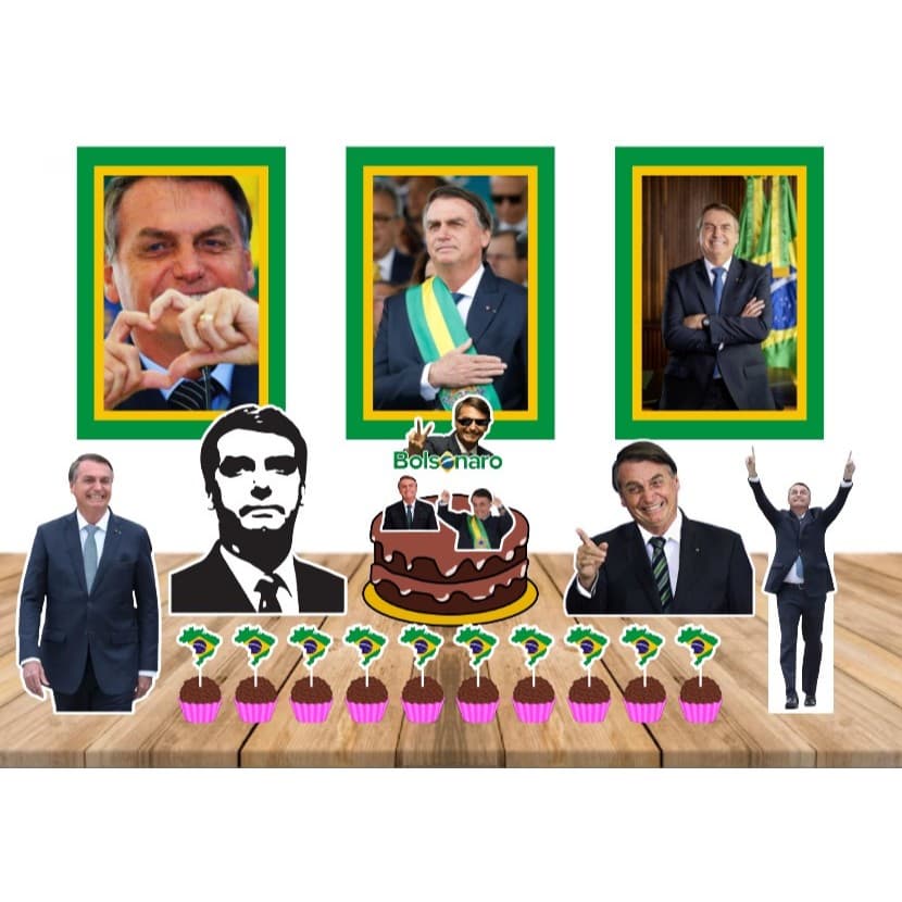Kit Só um Bolinho -BOLSONARO/MITO - Kit Festa em casa  - Aniversário, Mêsversário