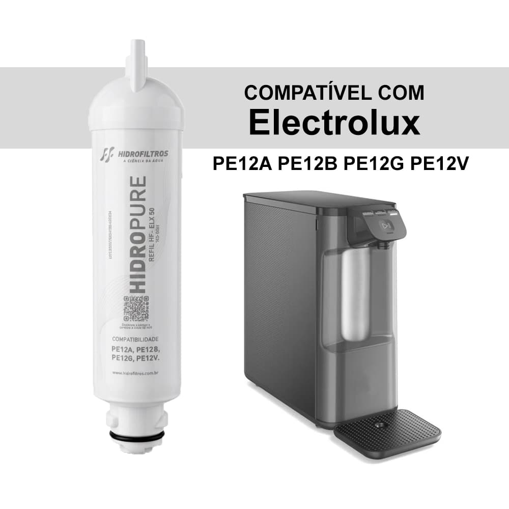 Refil Hidrofiltros Compatível Filtro Purificador Electrolux PE12A PE12B PE12G PE12V PC01B PC01X