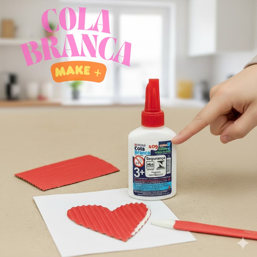 Cola Líquida Branca 40g Lavável e a base de água