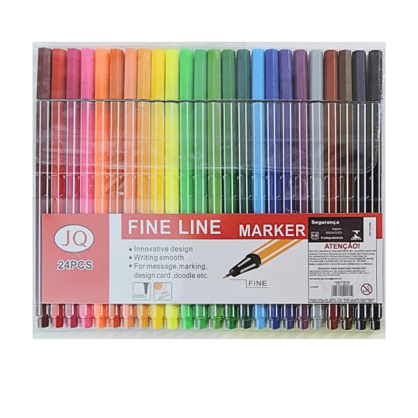 Kit Canetas Cores Fine Line Ponta Fina 0.4mm 1ª Linha Coloridas