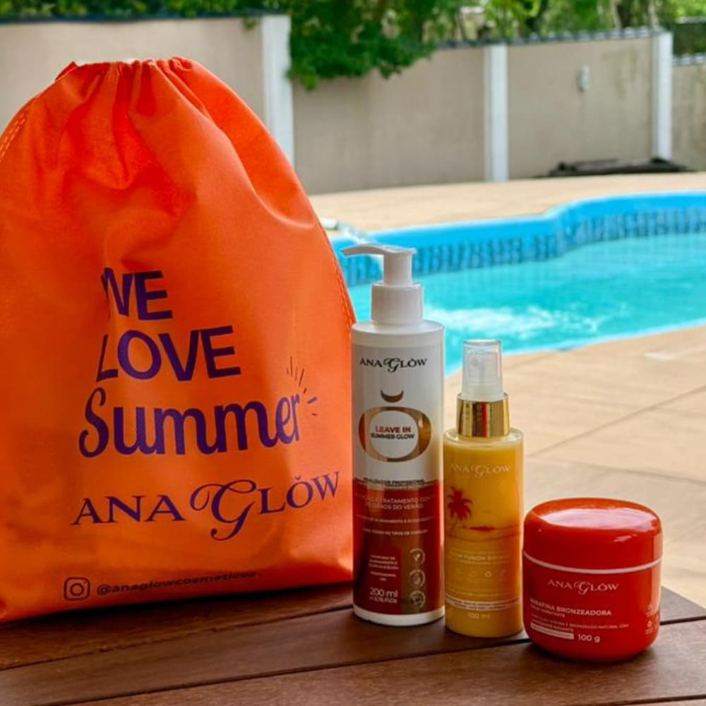 Kit Leave In + Emulsão Bronzeadora + Parafina Cenoura & Urucum + Mochila