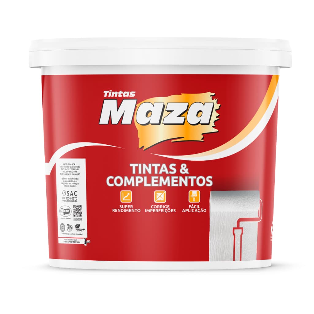 Resina Acrílica Premium Base Água 900ml Maza - Incolor