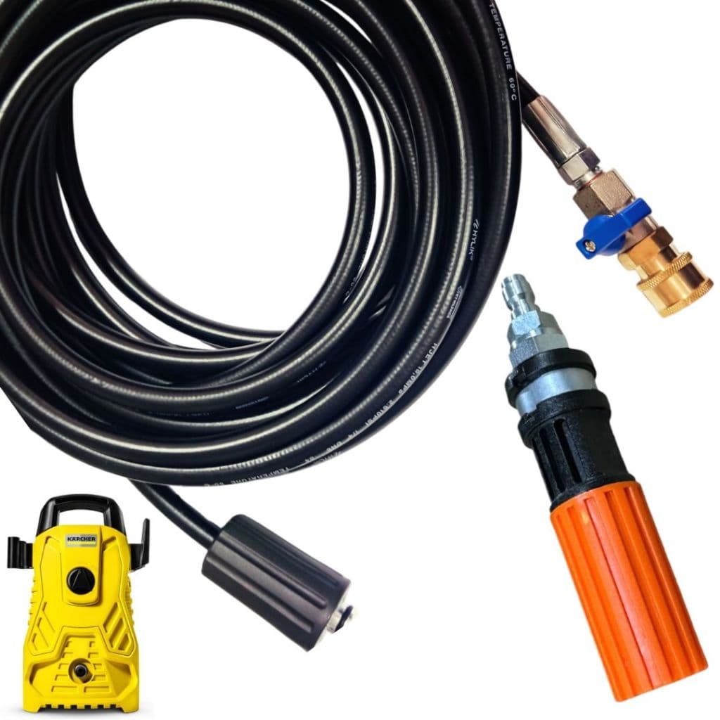 Mangueira Com Registro e Bico Curto Para Lavadoras de Alta Pressão Karcher Compacta