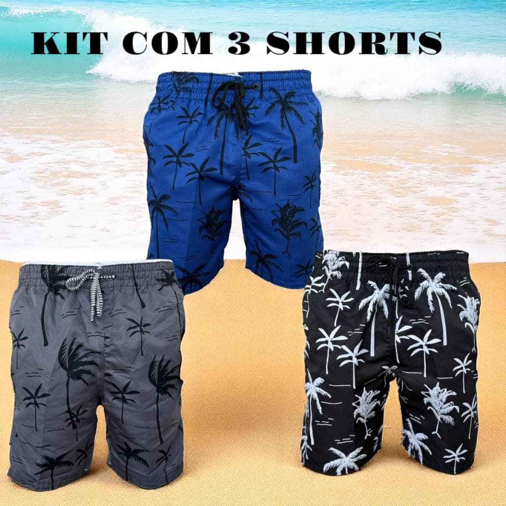 Short Bermuda Masculino Tactel Moda Praia Verão - Envio Rápido