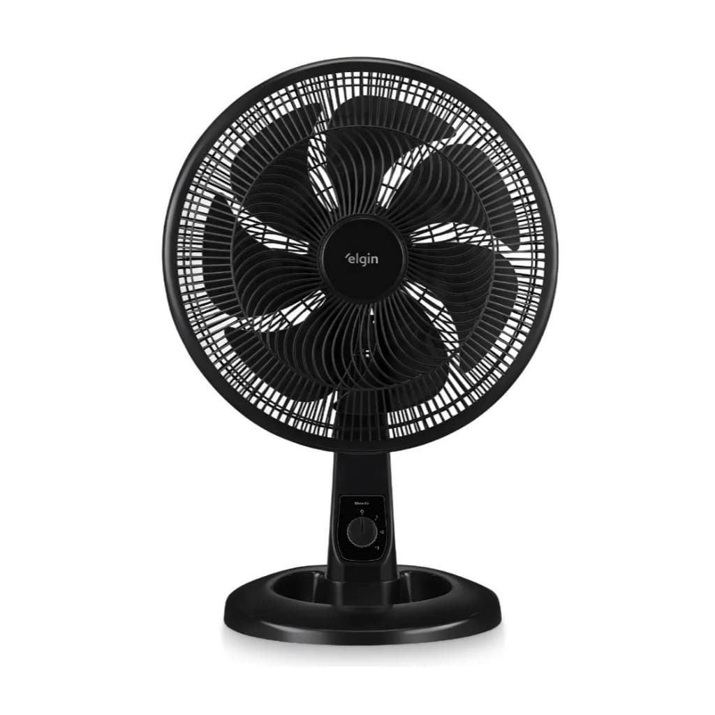 Ventilador De Chão Elgin Breeze Air Preto 7 Pás Turbo 140w