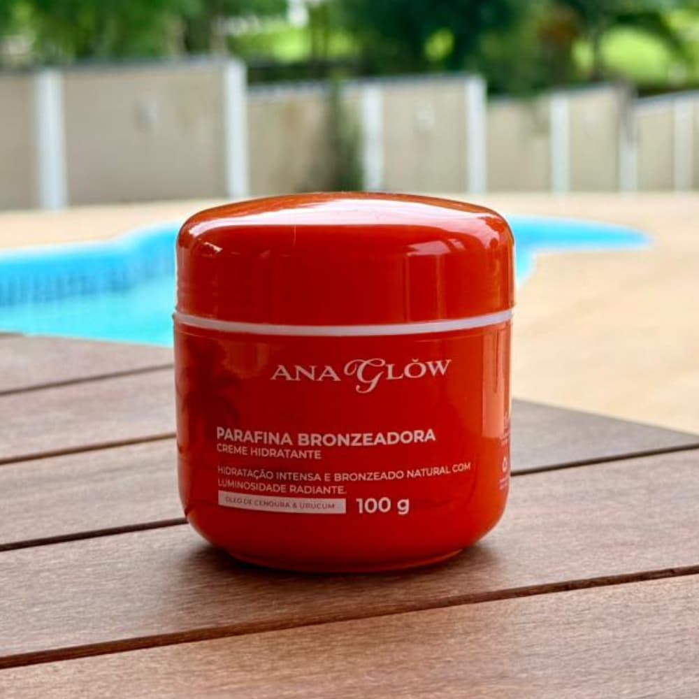 Parafina Bronzeadora Profissional Cenoura e Urucum Efeito Fita Isolante 100g Sem Fps Ana Glow