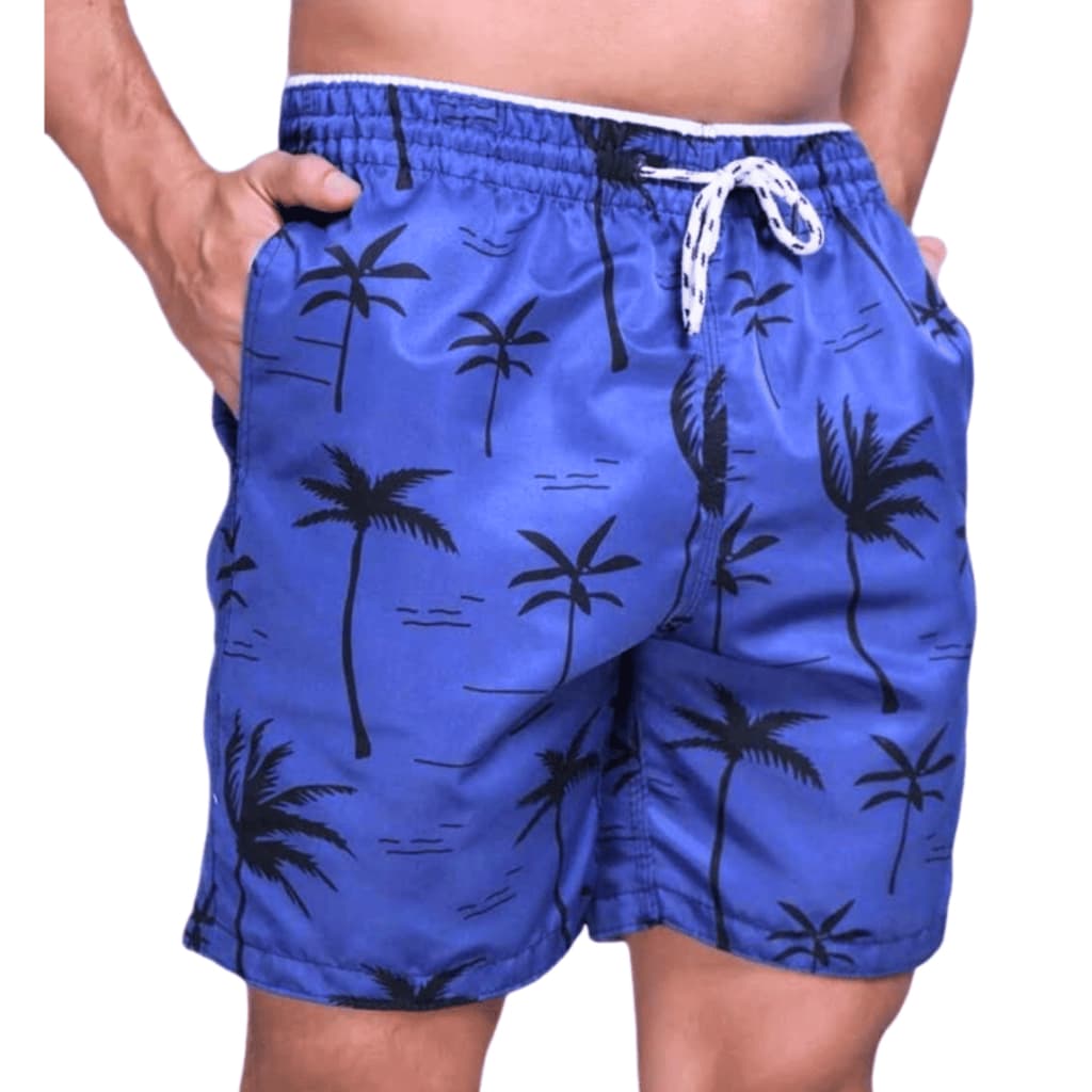Short Tactel Masculino Perfeito para Praia Academia Treino Dia a Dia Estampa de Coqueiro - EM ALTA
