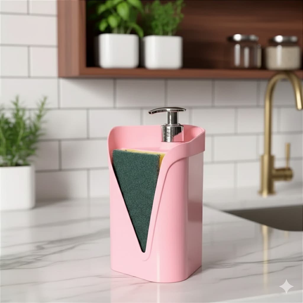 Dispenser Porta Detergente e Esponja UZ 500ML - Praticidade na Cozinha