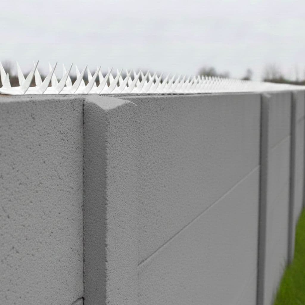 Sistema de Proteção para Muro Lança Tripla Mandíbula JC Kit 10 Metros Branco