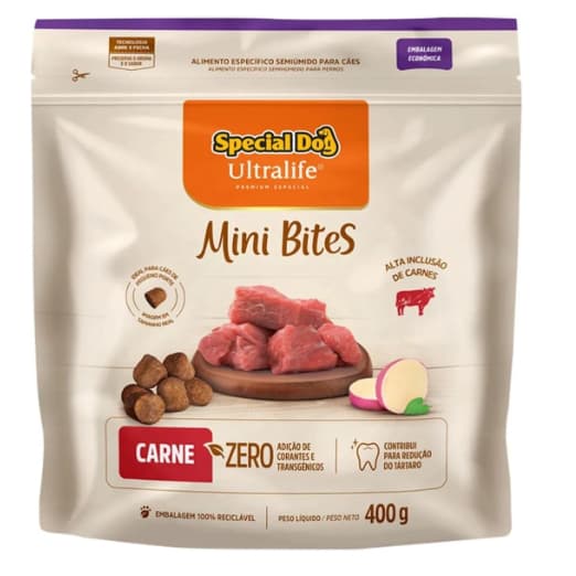 Petisco Special Dog ultralife mini bites carne 400 g