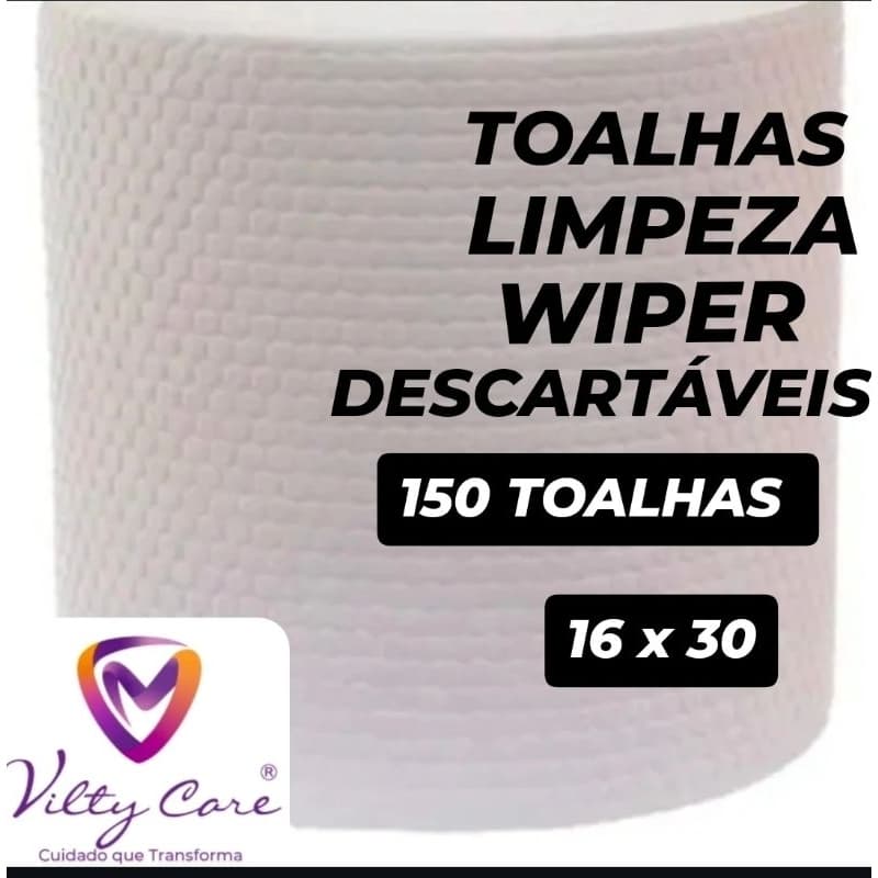 TOALHAS WIPER PARA LIMPEZA MULTIUSO DESCARTÁVEIS VILTY CARE  PARA SECAGEM OU LIMPEZA..