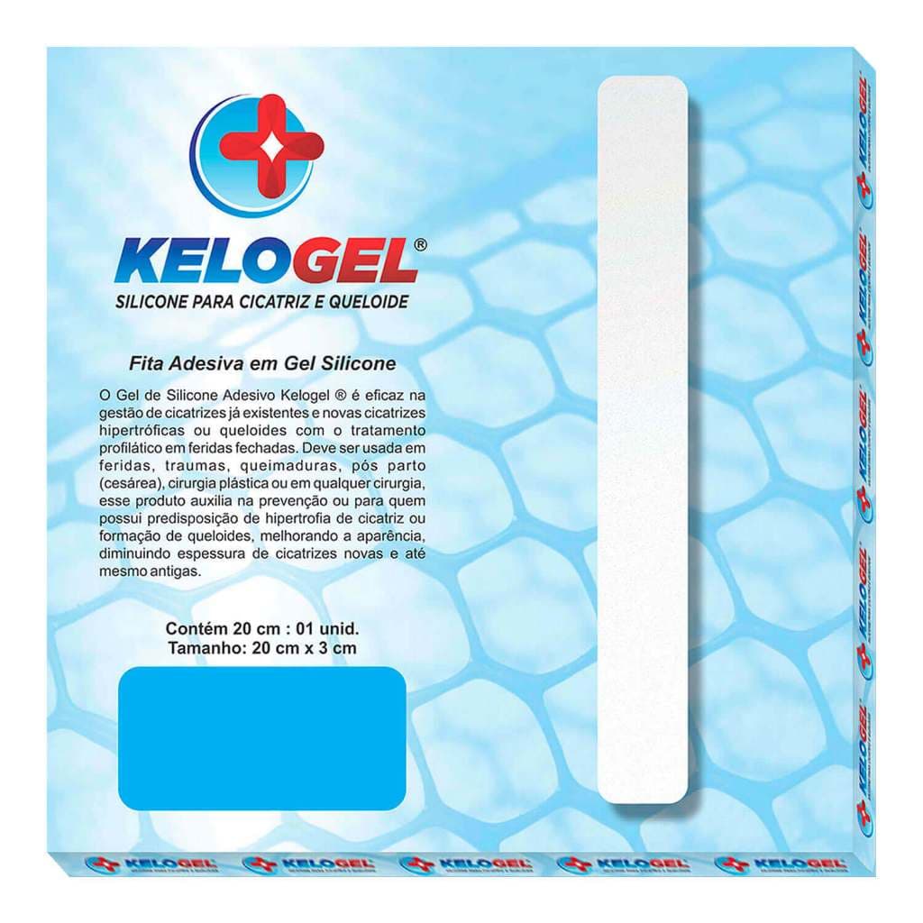 Fita De Silicone Para Cicatrizes Kelogel Tratamento Queloide Pós Operatório 20cmx3cm