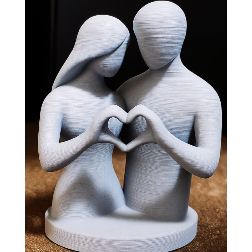 Escultura do Amor  Decoração Romântica em Impressão 3D