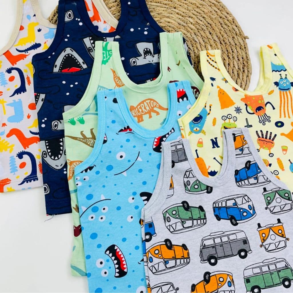 Regata Estampada 100% Algodão Bebê Menino e Menina Infantil