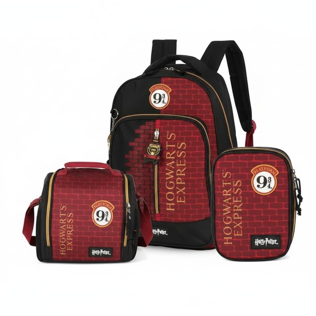 Kit Mochila, Lancheira e Estojo do Harry Potter Luxcel