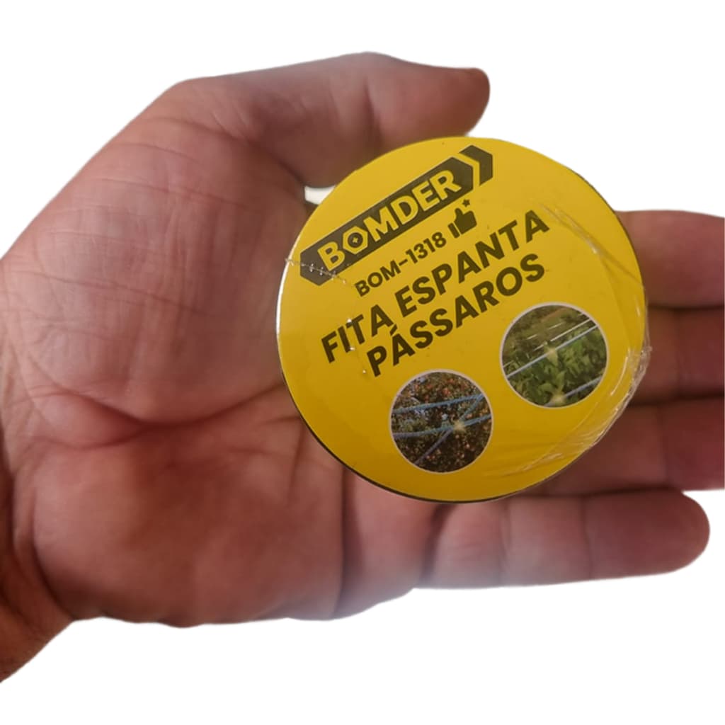 Fita Repelente Aves Espanta Pássaros Sonoro 45m Refletiva