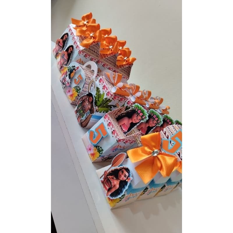 Kit CAIXINHAS MOANA, FESTA, Lembrancinhas JÁ VAI MONTADO