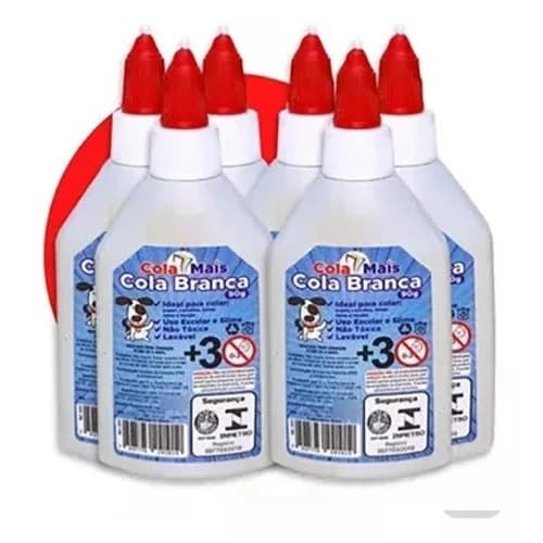 Cola Branca Líquida 40g Escolar Kit 5/10/20 Unidades