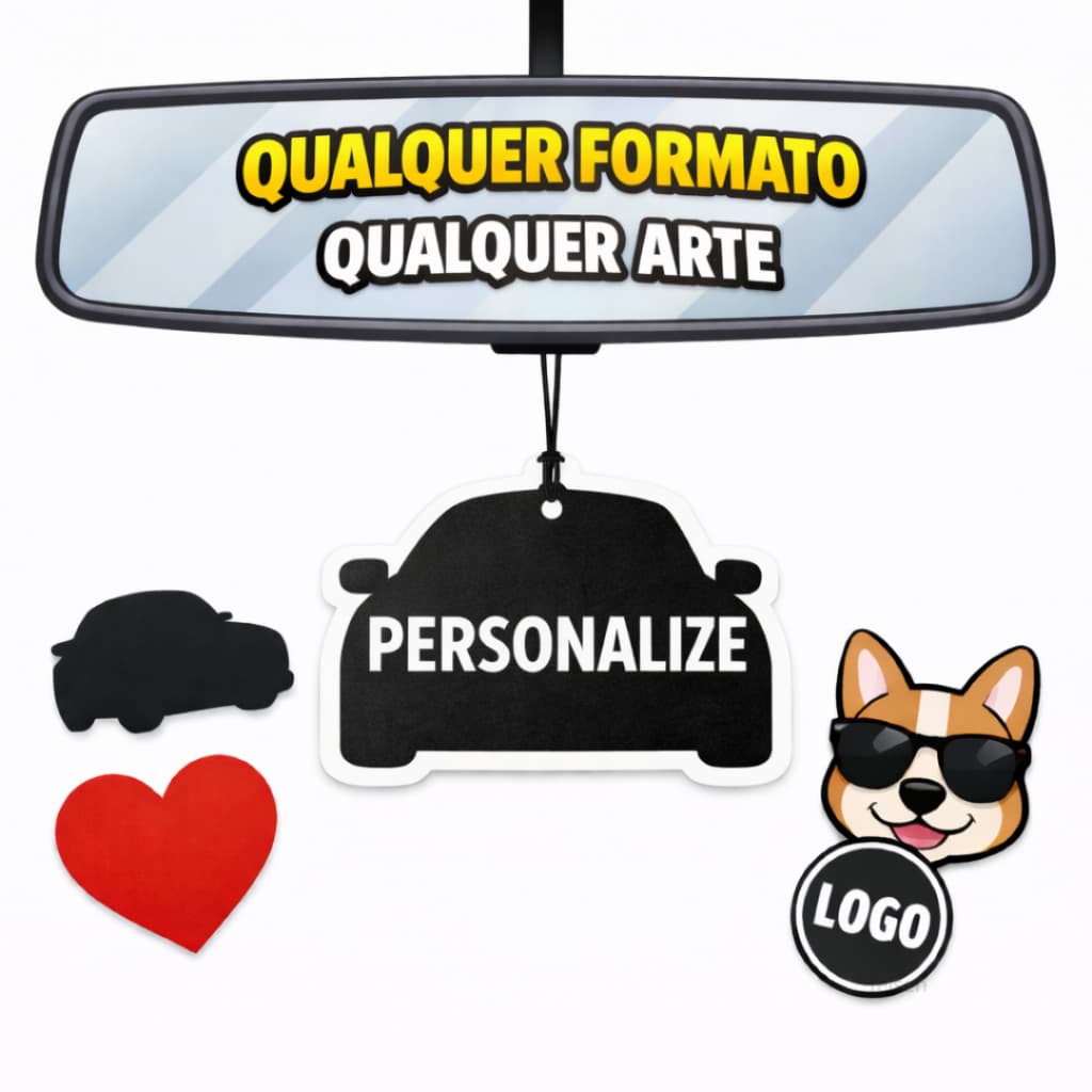 4x Aromatizante Automotivo Personalizado Cheirinho de Carro Odorizador Automotivo (Tipo o Pinheiro )