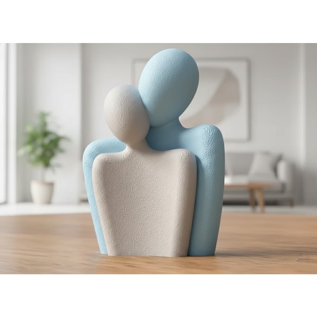 Decoração de sala estatueta escultura namorados casal apaixonados minimalista moderno BGG0027